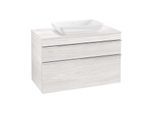 Villeroy und Boch Venticello Waschtisch-Unterschrank A94101E8 95,7 x 60,6 x 50,2 cm, Waschtisch mittig, Griff Chrom, White Wood
