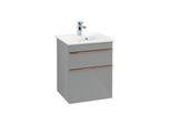 Villeroy und Boch Venticello Waschtisch-Unterschrank A92205RA 46,6 x 59 x 42,5 cm, Griff Copper, Glass Glossy Grey