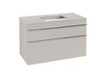 Villeroy und Boch Venticello Waschtisch-Unterschrank A94101VK 95,7 x 60,6 x 50,2 cm, Waschtisch mittig, Griff Chrom, soft grey