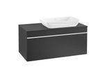 Villeroy und Boch Venticello Waschtisch-Unterschrank A94802PD 95,7 x 43,6 x 50,2 cm, Waschtisch rechts, Griff White, Black Matt Lacquer
