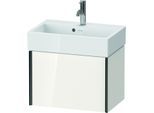 Duravit XViu Waschtisch-Unterschrank XV42160B285 58,4x38,4x39,7cm, 1 Auszug, schwarz matt, weiß hochglanz
