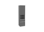 Villeroy und Boch Venticello Hochschrank A95212FP 40,4 x 154,6 x 37,2 cm, rechts, Griff White, Glossy Grey