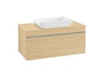 Villeroy und Boch Venticello Waschtisch-Unterschrank A94601VJ 95,7 x 43,6 x 50,2 cm, Waschtisch mittig, Griff Chrom, nordic oak