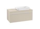 Villeroy und Boch Venticello Waschtisch-Unterschrank A94802VK 95,7 x 43,6 x 50,2 cm, Waschtisch rechts, Griff White, soft grey