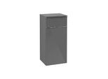 Villeroy und Boch Venticello Seitenschrank A95011FP 40,4 x 86,6 x 37,2 cm, Anschlag rechts, Griff Chrom, Glossy Grey