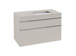 Villeroy und Boch Venticello Waschtisch-Unterschrank A94301VK 95,7 x 60,6 x 50,2 cm, Waschtisch rechts, Griff Chrom, soft grey