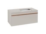 Villeroy und Boch Venticello Waschtisch-Unterschrank A94805VK 95,7 x 43,6 x 50,2 cm, Waschtisch rechts, Griff Copper, soft grey