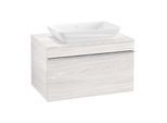 Villeroy und Boch Venticello Waschtisch-Unterschrank A94501E8 75,7 x 43,6 x 50,2 cm, Griff Chrom, White Wood