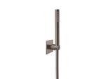 Herzbach Design iX PVD Wannenset 21.914100.2.40 Black Steel, mit Konushalter, Brauseschlauch 1.600mm