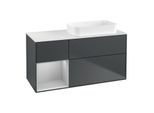 Villeroy und Boch Finion Waschtischunterschrank F681GJHG 120x60,3x50,1cm, Regal links Light grey matt, Midnight Blue Matt Lacquer