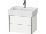 Duravit XViu Waschtisch-Unterschrank XV43160B118 58,4x38,4x39,7cm, 2 Schubkästen, champagner matt, weiß matt