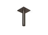 Herzbach Design iX PVD Deckenarm 21.964810.2.40 Black Steel, für Regenbrause, 100mm, mit Rosette 70x70mm
