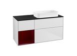 Villeroy und Boch Finion Waschtischunterschrank F682HBMT 120x60,3x50,1cm, Regal links Peony, White matt lacquer