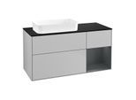 Villeroy und Boch Finion Waschtischunterschrank F692HGGJ 120x60,3x50,1cm, Regal rechts Midnight Blue Matt Lacquer, Light grey matt