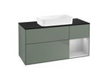 Villeroy und Boch Finion Waschtischunterschrank G712GJGM 120x60,3x50,1cm, Regal rechts Light grey matt, Olive Matt Lacquer