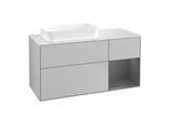 Villeroy und Boch Finion Waschtischunterschrank G691GKGJ 120x60,3x50,1cm, Regal rechts Anthracite matt, Light grey matt