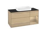 Villeroy und Boch Finion Waschtischunterschrank F712PCPC 120x60,3x50,1cm, Regal rechts Oak Veneer, Oak Veneer