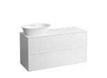 LAUFEN The new classic Schubladenelement/Sideboard H4060830856271 117,5x60x45,5cm, 2 Schubladen, Waschtisch Ausschnitt links, Verkehrsgrau