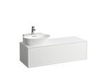 LAUFEN The new classic Schubladenelement/Sideboard H4060850856311 117,5x34,5x45,5cm, 1 Schublade, Handwaschbecken Ausschnitt links, Weiß glänzend