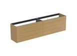 Ideal Standard Conca Waschtisch-Unterschrank T3999Y6 ohne Waschtischplatte, 2 Auszüge, 200 x 37 x 54 cm, Eiche hell Furnier