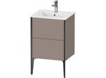 Duravit XViu Waschtisch-Unterschrank XV44590B243 51x42x59,4cm, 2 Auszüge, stehend, schwarz matt, basalt matt