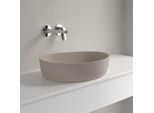 Villeroy und Boch Antao Aufsatzwaschtisch 4A7351AM 51x40 cm, asymmetrisch, mit Ablaufventil, ohne Überlauf, almond CeramicPlus