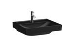 Laufen Meda Aufsatzwaschtisch H8161127161111 55x46cm, ohne Überlauf, 1 Hahnloch pro Becken, schwarz matt