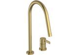 Ideal Standard Gusto Küchen-2-Loch-Armatur BD422A2 brushed gold, mit hohem Rohrauslauf