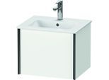 Duravit XViu Waschtisch-Unterschrank XV42150B218 51x42x40cm, 1 Auszug, wandhängend, schwarz matt, weiß matt