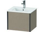 Duravit XViu Waschtisch-Unterschrank XV42150B275 51x42x40cm, 1 Auszug, wandhängend, schwarz matt, leinen
