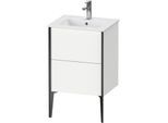 Duravit XViu Waschtisch-Unterschrank XV44590B218 51x42x59,4cm, 2 Auszüge, stehend, schwarz matt, weiß matt
