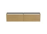 Ideal Standard Conca Waschtisch-Unterschrank T4339Y6 240x37x54cm, ohne Waschtischplatte, 2 Auszüge, Eiche hell Furnier