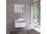 Keuco Stageline Waschtisch-Unterschrank 32863300000 80 x 55 x 49 cm, Dekor weiß, Glas weiß klar, ohne Elektrik