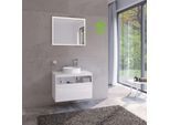 Keuco Stageline Waschtisch-Unterschrank 32865300000 80 x 55 x 49 cm, Dekor weiß, Glas weiß klar, ohne Elektrik, Hahnlochbohrung rechts