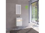 Keuco Stageline Waschtisch-Unterschrank 32822300101 Dekor weiß, Glas weiß klar, 46x62,5x38cm, mit Elektrik, links