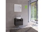 Keuco Stageline Waschtisch-Unterschrank 32854970000 65 x 55 x 49 cm, Dekor Vulkanit, Glas Vulkanit satiniert, ohne Elektrik, mit Hahnlochbohrung