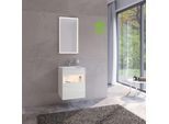 Keuco Stageline Waschtisch-Unterschrank 32842300100 50 x 62,5 x 49 cm, Dekor weiß, Glas weiß klar, mit Elektrik
