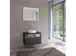 Keuco Stageline Waschtisch-Unterschrank 32863970100 80 x 55 x 49 cm, Dekor Vulkanit, Glas Vulkanit satiniert, mit Elektrik