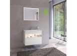 Keuco Stageline Waschtisch-Unterschrank 32862300100 80 x 62,5 x 49 cm, Dekor weiß, Glas weiß klar, mit Elektrik