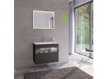 Keuco Stageline Waschtisch-Unterschrank 32862970100 80 x 62,5 x 49 cm, Dekor Vulkanit, Glas Vulkanit satiniert, mit Elektrik