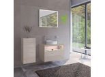 Keuco Stageline Mittelschrank 32811180002 40 x 78,2 x 36 cm, Dekor Cashmere, Glas Cashmere klar, 1-türig, Anschlag rechts
