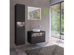 Keuco Stageline Hochschrank 32831970101 40 x 180 x 36 cm, Dekor Vulkanit, Glas Vulkanit satiniert, 2-türig, mit Elektrik, links