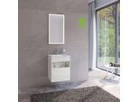 Keuco Stageline Waschtisch-Unterschrank 32842300000 50 x 62,5 x 49 cm, Dekor weiß, Glas weiß klar, ohne Elektrik