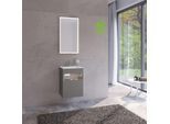 Keuco Stageline Waschtisch-Unterschrank 32822290102 Lack Inox Seidenmatt, Glas Inox satiniert, 46x62,5x38cm, mit Elektrik, rechts