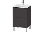 Duravit L-Cube Waschtisch-Unterschrank LC667108080 52x42,1x70,4cm, 2 Auszüge, stehend, graphit supermatt