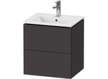 Duravit L-Cube Waschtisch-Unterschrank LC621808080 52x39,1x55cm, 2 Schubkästen, wandhängend, graphit supermatt