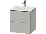 Duravit L-Cube Waschtisch-Unterschrank LC621800707 52x39,1x55cm, 2 Schubkästen, wandhängend, betongrau matt
