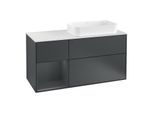 Villeroy und Boch Finion Waschtischunterschrank G271HGHG 120cm, Abdeckplatte white matt, Emotion, Regal links Midnight Blue Matt Lacquer, Midnight Blue Matt Lacquer