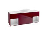 Villeroy und Boch Finion Waschtischunterschrank FD01GJHB 120cm, Abdeckplatte white matt, Regale Light grey matt lacquer, Peony Matt
