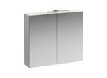 LAUFEN Base LED-Spiegelschrank H4028021102611 80x70x18,5cm, Weiß Glänzend